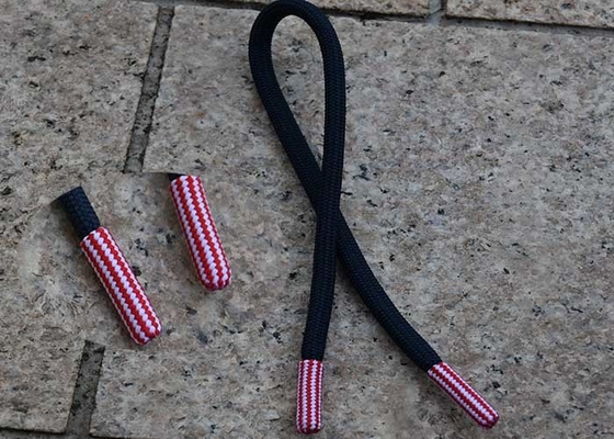 Longtemps corde de cordon de polyester de vêtements de 31cm avec des fins de tricotage faites sur commande