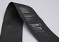 Vêtement Logo Polyester Webbing Straps Embossed fait sur commande 35mm noirs