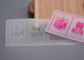 TPU transparent adapté aux besoins du client imprimant le logo brillant de silicone pour l'habillement