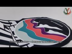 Impression de logos personnalisés en silicone sur étiquettes en tissu tissé pour vêtements