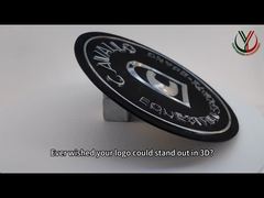 2 mm de TPU en argent en relief OEKO Étiquette de suède 3D noir