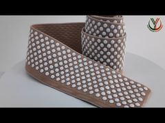 Présentation de la bande élastique antidérapante à points en silicone SGS 3D en relief pour vêtements