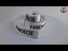 Présentez la bande élastique adaptée aux besoins du client par vêtements imprimée avec le logo noir mat pour vous