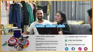 Étiquettes de boucle de suspension en silicone personnalisées pour vêtements