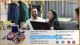 Étiquettes TPU personnalisées pour vêtements