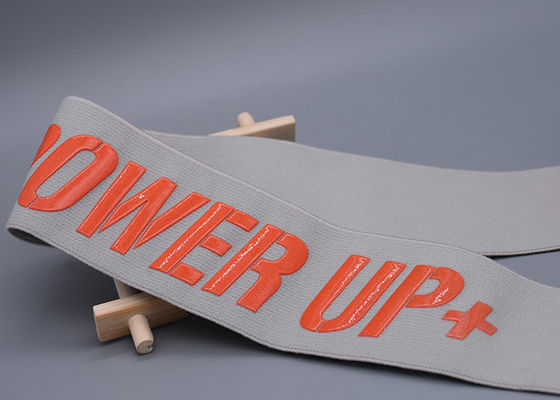 Logo brillant 47mm de silicone au loin non glisser la bande élastique pour des vêtements