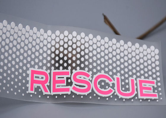 Silicone blanc clair Dots Screen Printed Patches Custom Logo For Garments de TPU