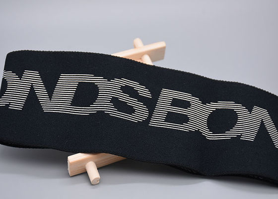Double silicone 100% imprimé par bande élastique dégrossi de coton Logo For Garments