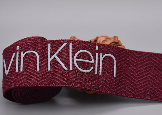 bande élastique de vêtement imprimée par 30mm avec le logo brillant de silicone