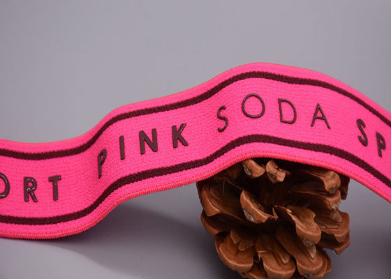 Bande élastique lavable de polyester de label de vêtement avec du silicone fait sur commande Logo Printed