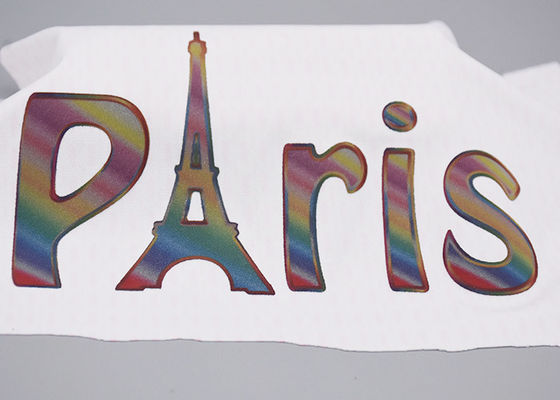 Les labels de inscription colorés d'habillement de transfert de chaleur de film ont adapté aux besoins du client