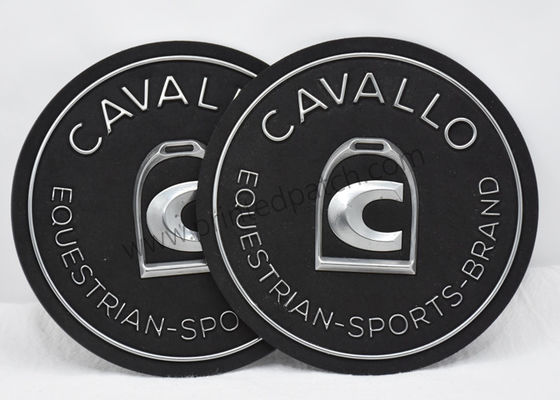 2mm TPU argenté ont gravé le label en refief de suède du noir 3D des corrections OEKO