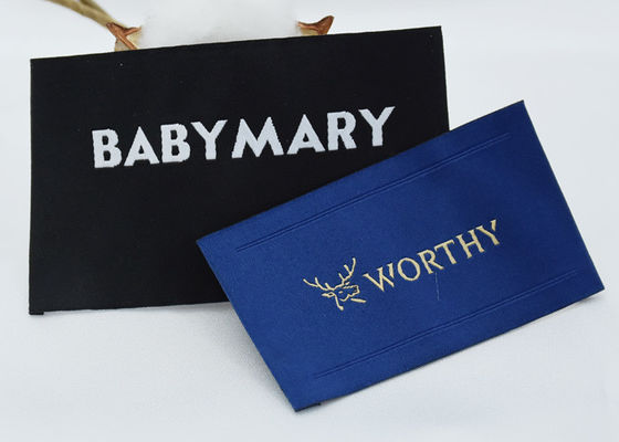 Fer tissé lavable des labels OEKO d'habillement sur les corrections brodées