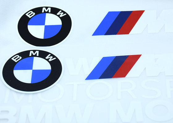 Le transfert de chaleur plat d'écran d'impression d'encre lavable de label raccorde pour la décoration de voiture